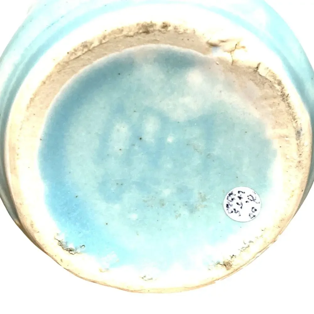 Vintage 1942 Nelson McCoy Blue Butterfly Vase 6